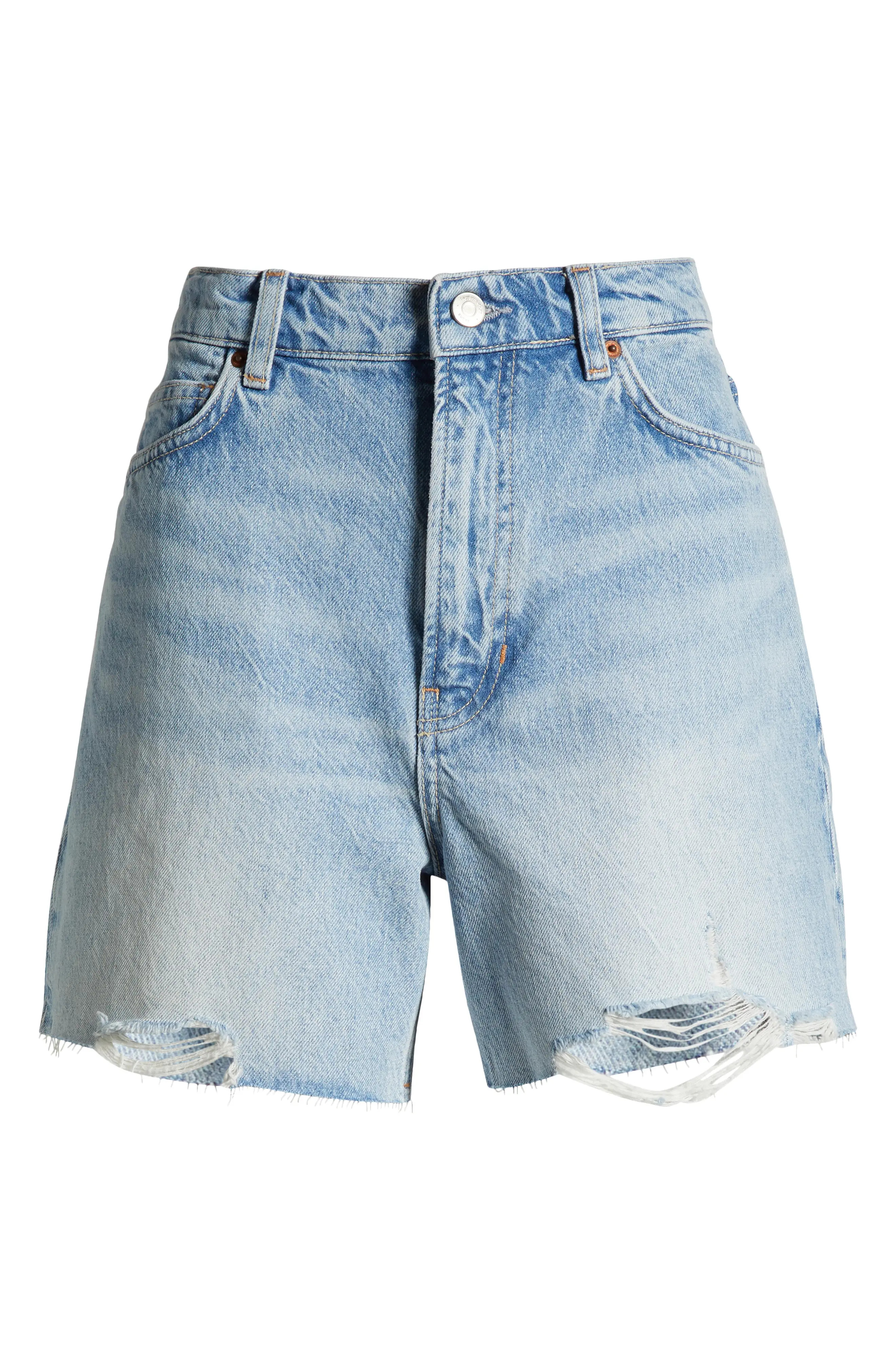 Saige High Waist Raw Hem Denim Cutoff Shorts (Women) | Nordstrom | Nordstrom
