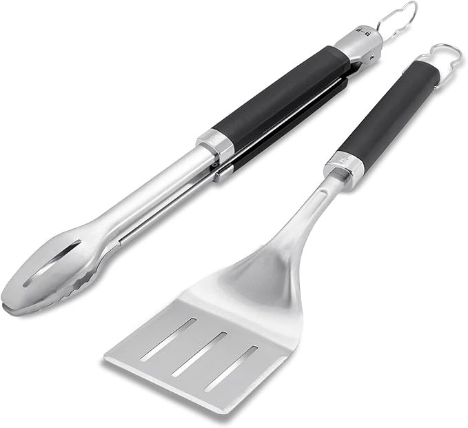 Weber Precision Grill Tongs & Spatula Set, for BBQing, Stainless Steel | Amazon (CA)
