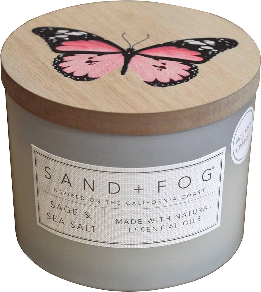 Sand + Fog Scented Candle – Butterfly Sage Sea Salt – Additional Scents and Sizes – 100% Co... | Amazon (US)