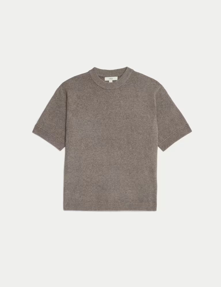 Air-Yarn Crew Neck Knitted Top | Marks & Spencer (UK)