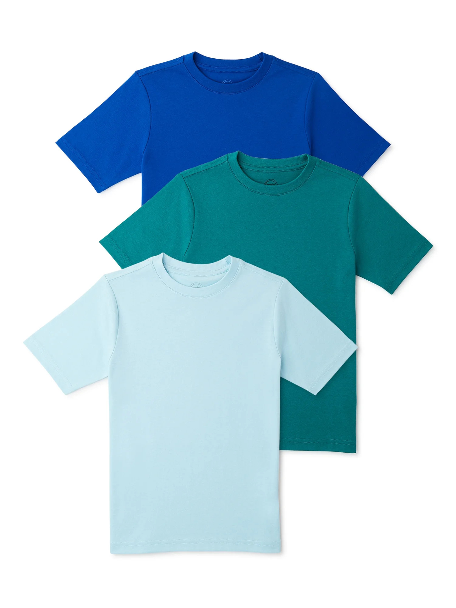 Wonder Nation Boys Short Sleeve Crewneck T-Shirt, 3-Pack, Sizes 4-18 & Husky - Walmart.com | Walmart (US)