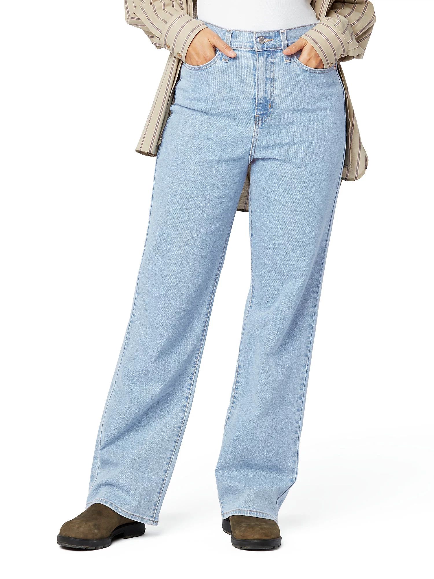 Signature by Levi Strauss & Co. Women's Heritage High-Rise Loose Straight Jean | Walmart (US)