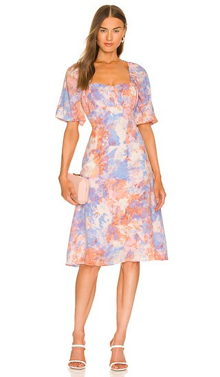 Open Back Midi Dress in Abstract Tie Dye | Revolve Clothing (Global)