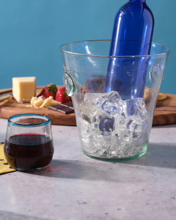 Clear Glass Ice Bucket | TerraKlay