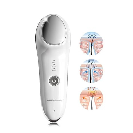 TOUCHBeauty Hot & Cold Facial Massager - Handheld Vibration Skin Rejuvenating Relaxation Device f... | Amazon (US)