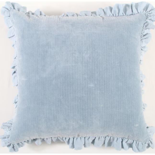 allen + roth 22-in x 22-in Light Blue Indoor Decorative Pillow | Lowe's