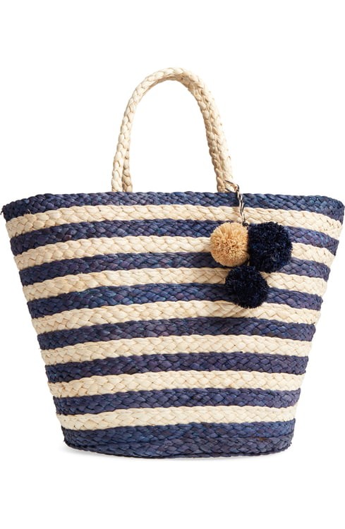 Nordstrom Stripe Woven Cornhusk Tote | Nordstrom