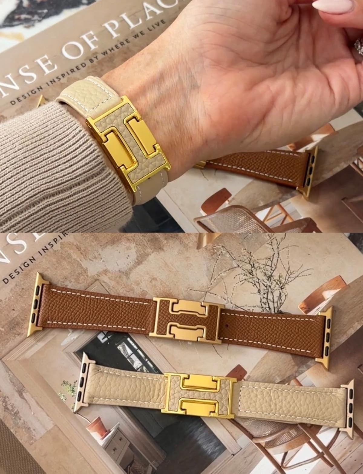 These H leather Apple Watch bands fit any size face!! Total look for less that has been a top seller all summer 😍

#LTKgrwm #LTKootd