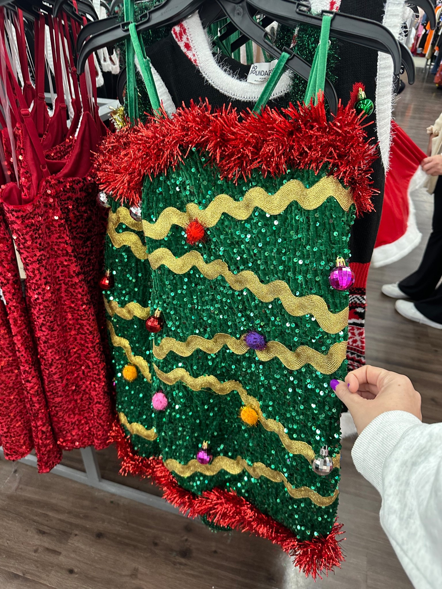 Love this Christmas tree sequin dress! How fun is this?! So cute for a holiday party! Ranges from sizes XXS-XXL & priced at $21

#LTKSeasonal #LTKHoliday #LTKMidsize