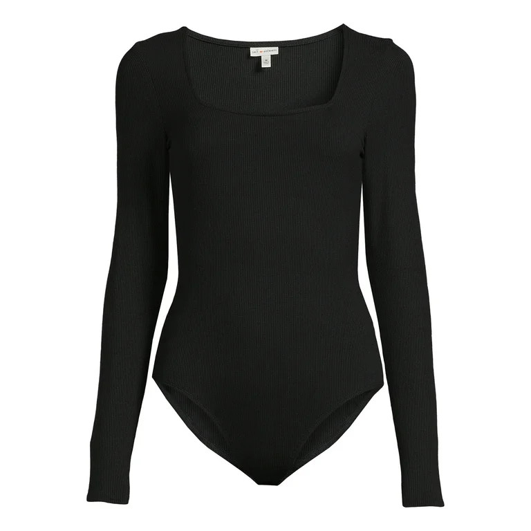 Self Esteem Juniors Ribbed Square Neck Bodysuit | Walmart (US)