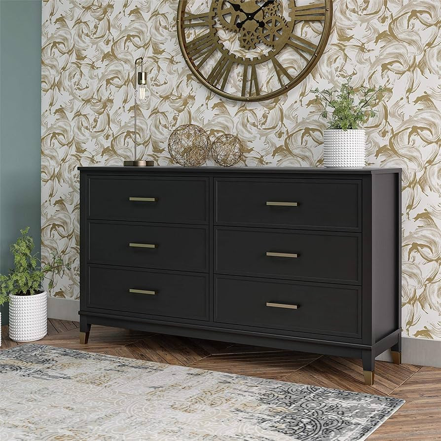 CosmoLiving by Cosmopolitan Westerleigh 6 Drawer, Black Dresser, | Amazon (US)