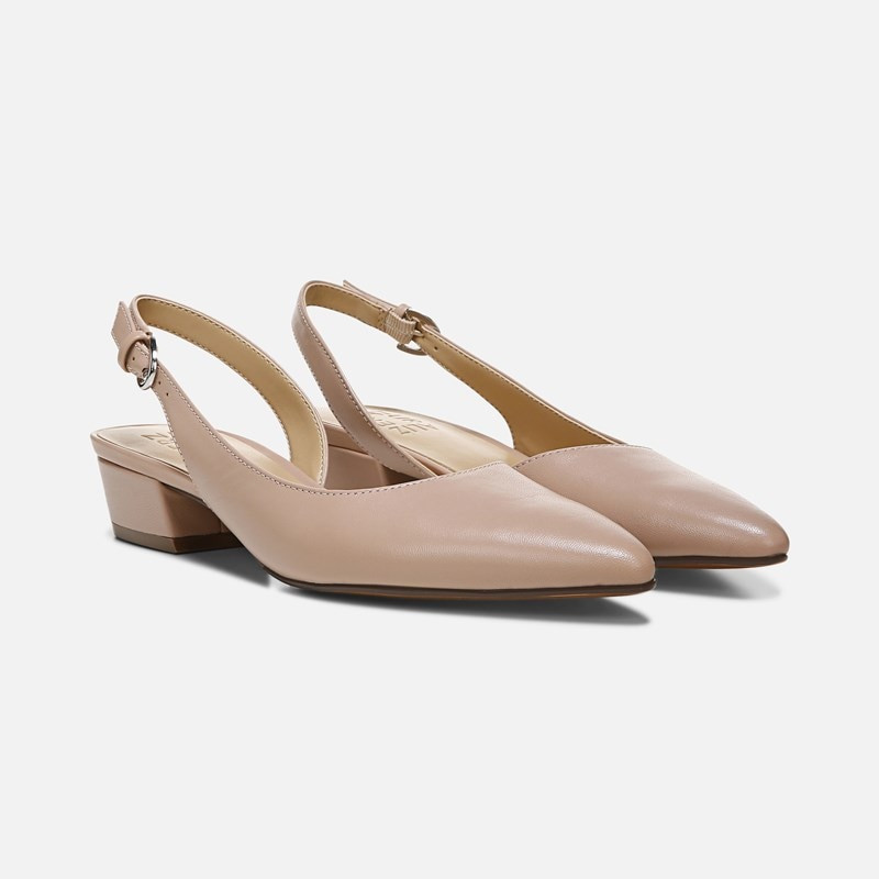 Naturalizer Banks Pointed Toe Flat Classic Pumps, Opal Leather, 9.0 N Toe, Block Heels | Naturalizer