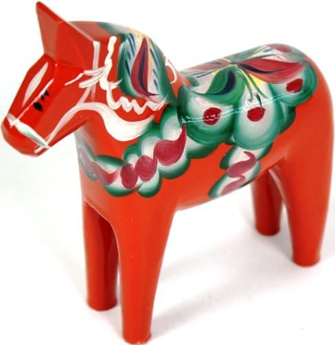 Nils Olsson Hemslojd Ab Traditional Wooden Swedish Dala Horse - Red 5" (13cm) | Amazon (US)