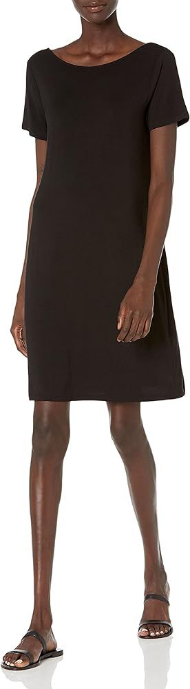 Daily Ritual Women's Jersey Standard-Fit Ballet-Back T-Shirt Dress | Amazon (US)