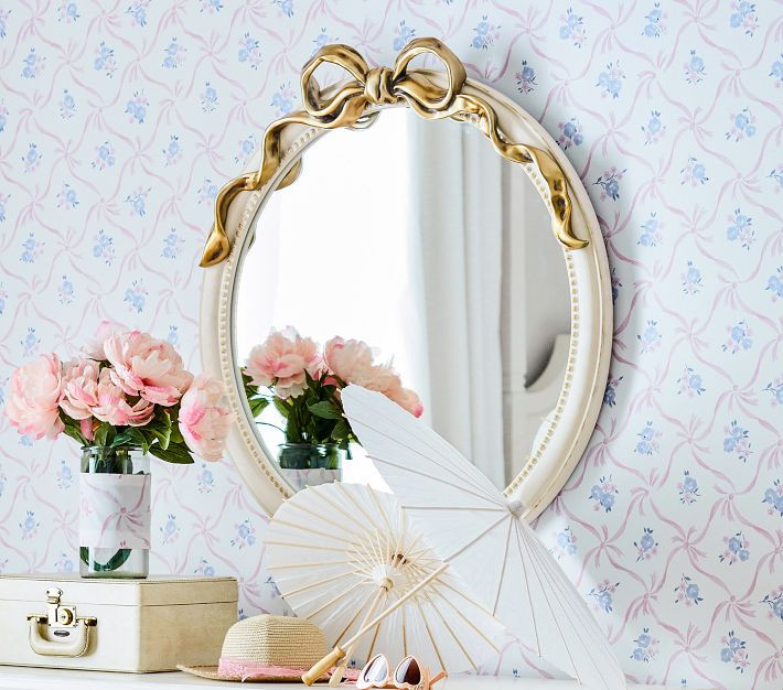 LoveShackFancy Lattice Bow Wallpaper | Pottery Barn Kids