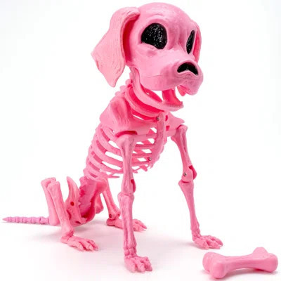 Posable Pink Dog Skeleton for Halloween Decor | Wayfair North America