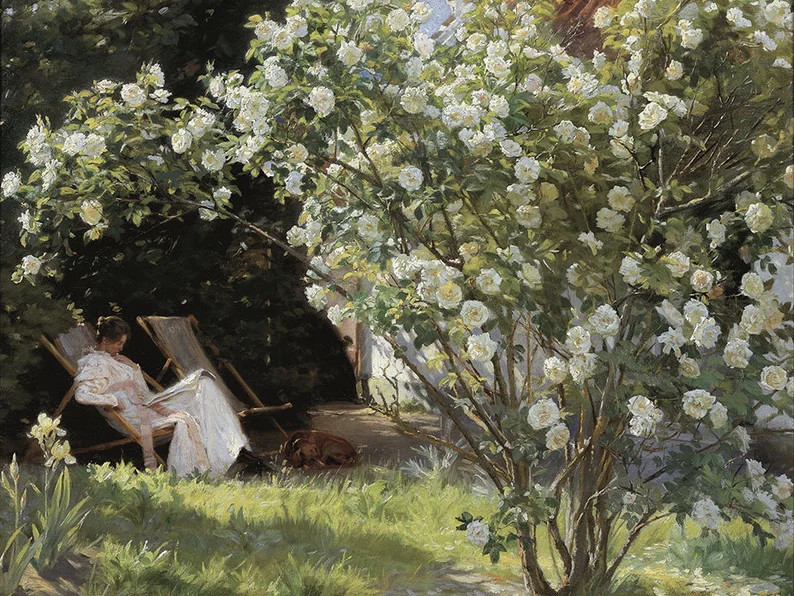 Garden Roses Painting / Portrait of Woman / Spring Landscape | Etsy | Etsy (US)