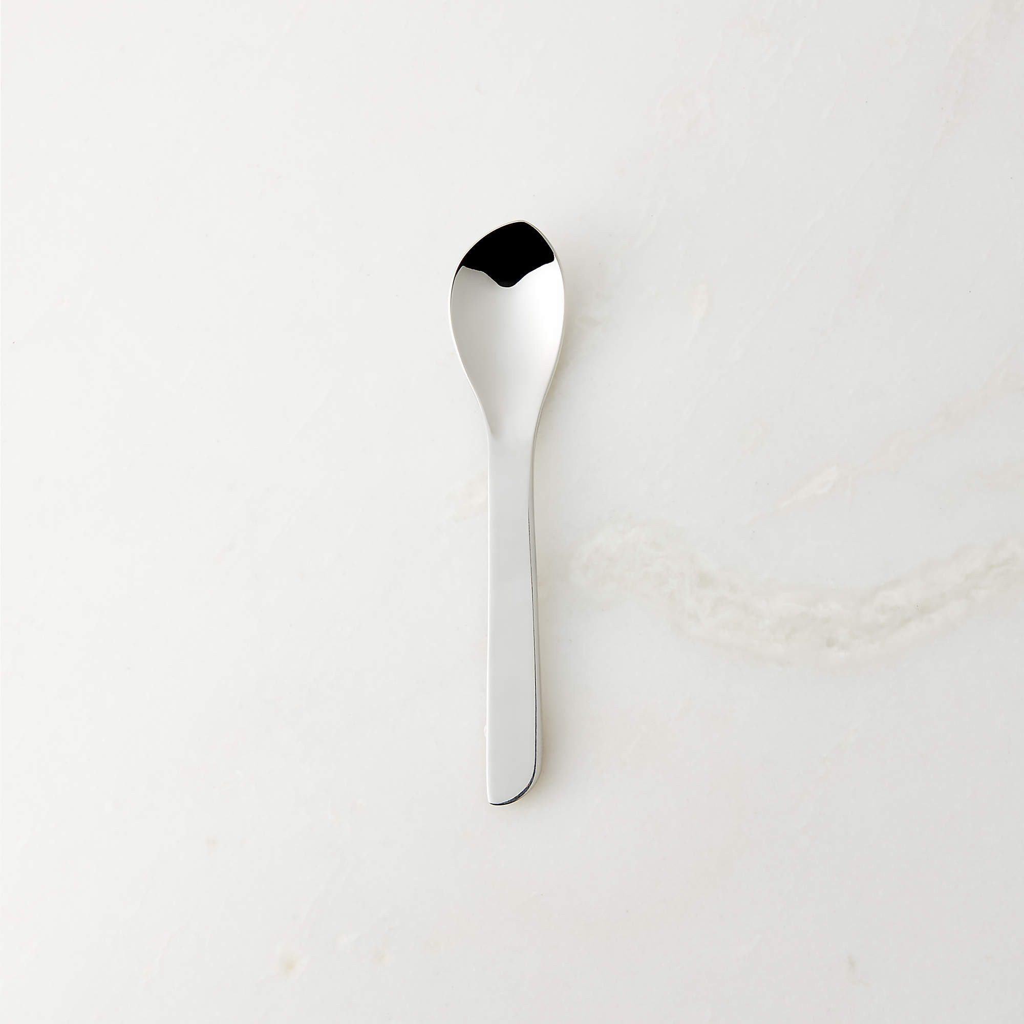 Lysia Polished Silver Dessert Spoon + Reviews | CB2 | CB2