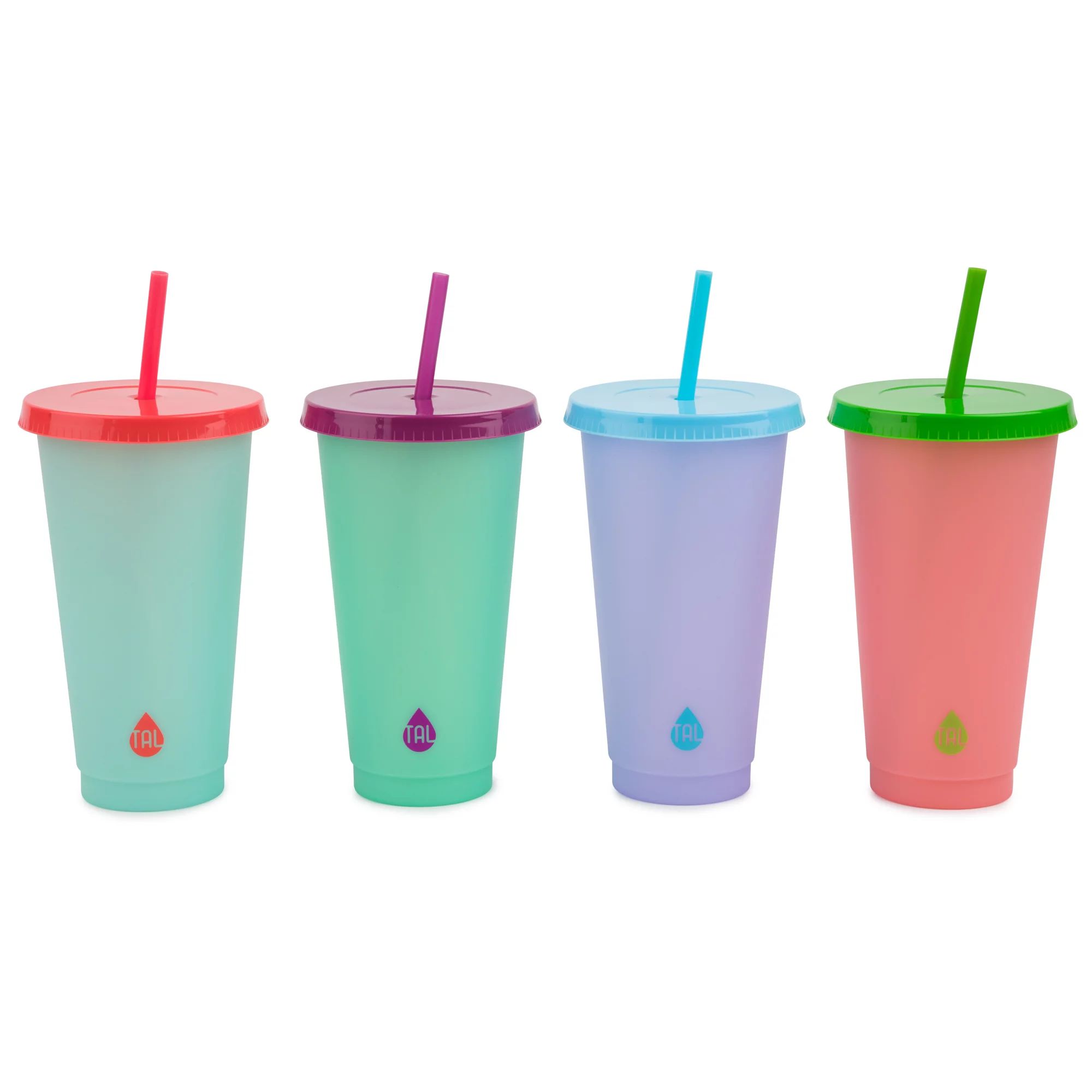 TAL Color Changing Cups 24oz, 4 Pack Solid Colors | Walmart (US)
