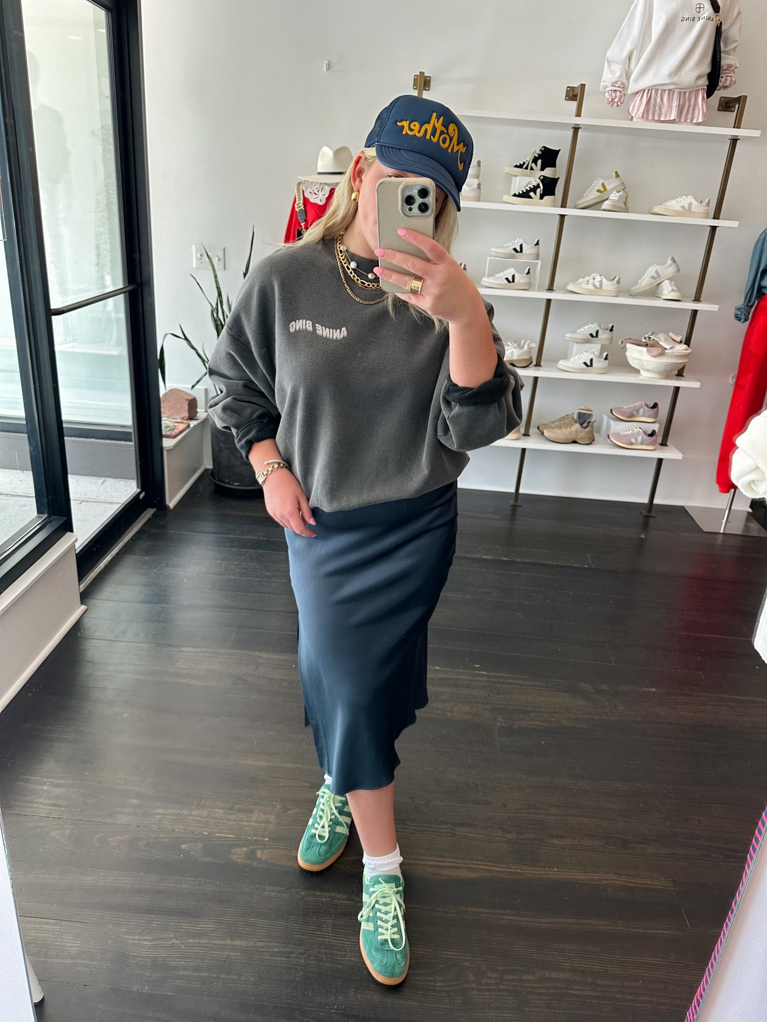 Transitional fall outfit inspo!! I absolutely love styling a maxi skirt with a sweatshirt or graphic tee like this one from Anine Bing! 

Lola Boutique | mother denim | Anine Bing | maxi skirt | rails | adidas | hat outfit inspo | trucker hat | blue skirt | teacher outfits | everyday style | back to school | wedding guest dress | fall outfits | Halloween | wedding guest | fall 

#LTKStyleTip #LTKFindsUnder100 #LTKBacktoSchool