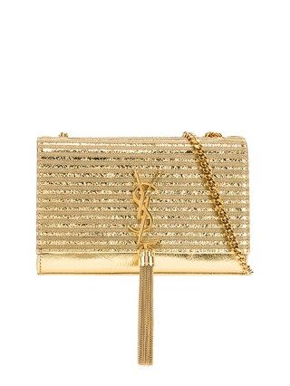 Saint Laurent Small Kate Chain Tassel Bag in Gold | FWRD | FWRD 
