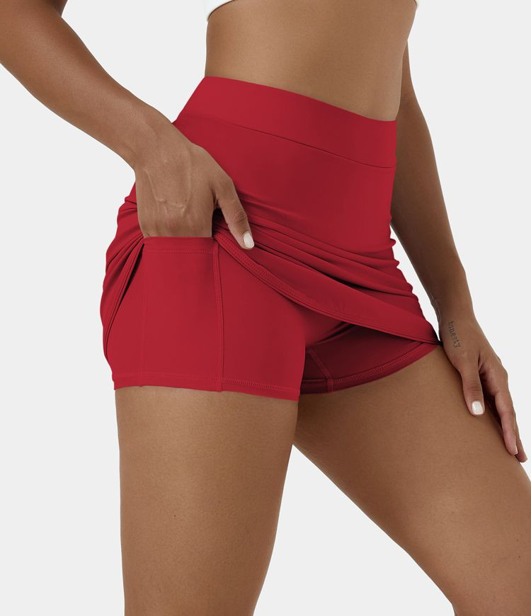 Women’s Everyday High Waisted Side Pocket 2-in-1 Micro Mini Golf Skirt-Clarity - Halara | HALARA