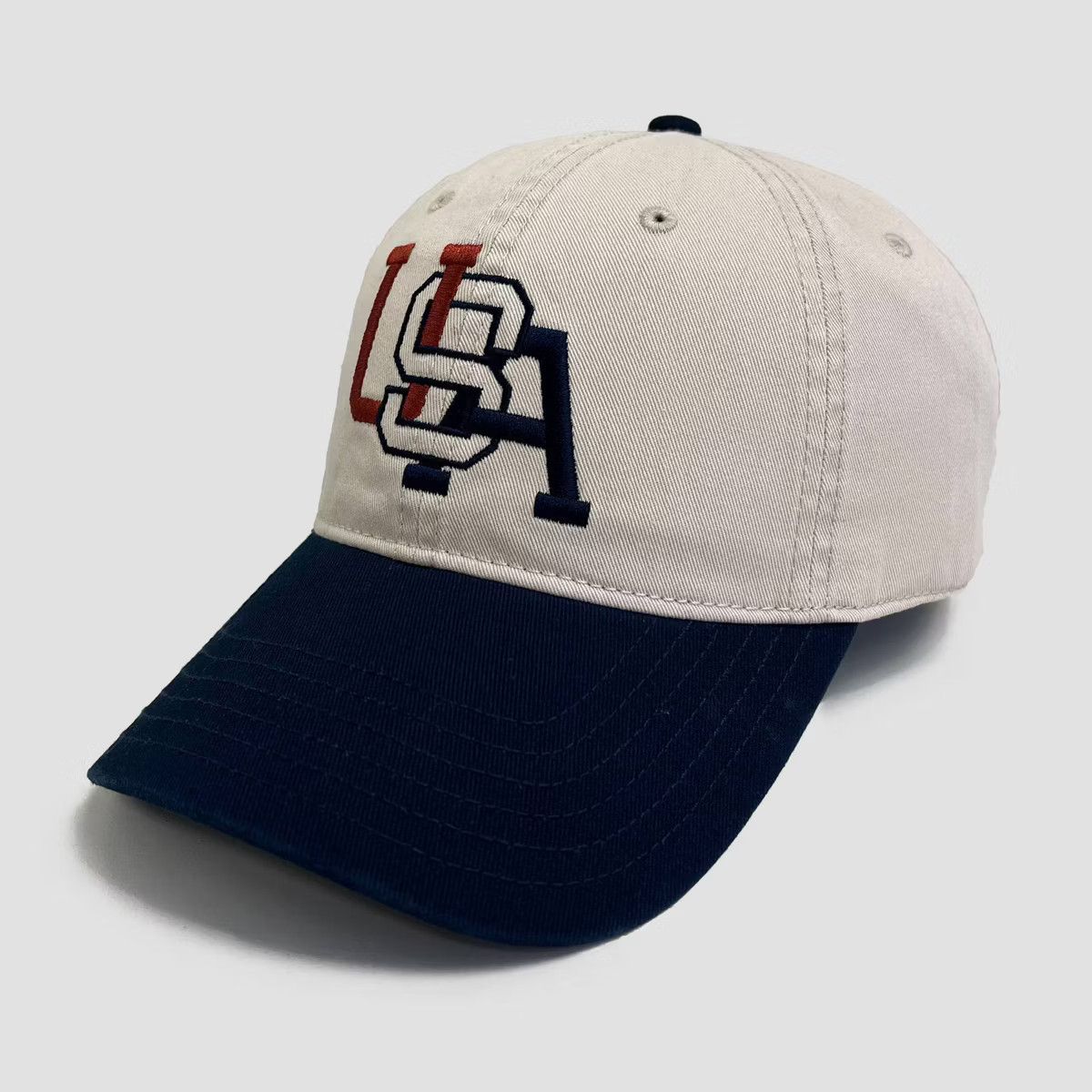 Men's Two Tone USA Baseball Hat - White/Navy Blue | Target