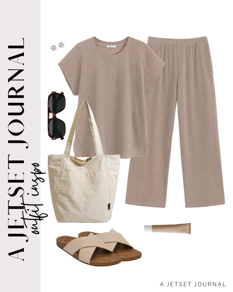 OluKai sandals go well with this brown two-piece set and this stylish tote bag. Everyone loves this Summer Fridays Lip Butter Balm, and it’s a perfect way to complete this look.

#LTKSeasonal #LTKSaleAlert #LTKTravel
 

 