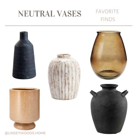 Vase, amber vase, black vases, neutral vase, coffee table vase, dining room vase, studio McGee vase, fall decor 

#LTKunder50 #LTKhome #LTKunder100