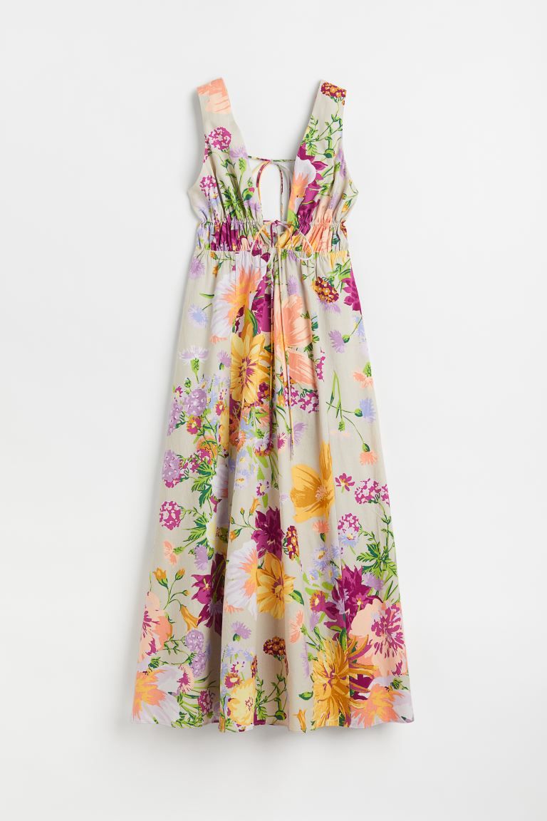V-neck linen-blend dress | H&M (UK, MY, IN, SG, PH, TW, HK)