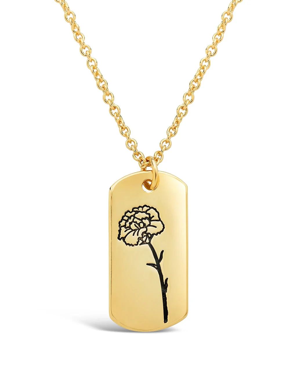 Personalized Silver & Gold Birth Flower Pendant Necklace - Sterling Forever | Sterling Forever
