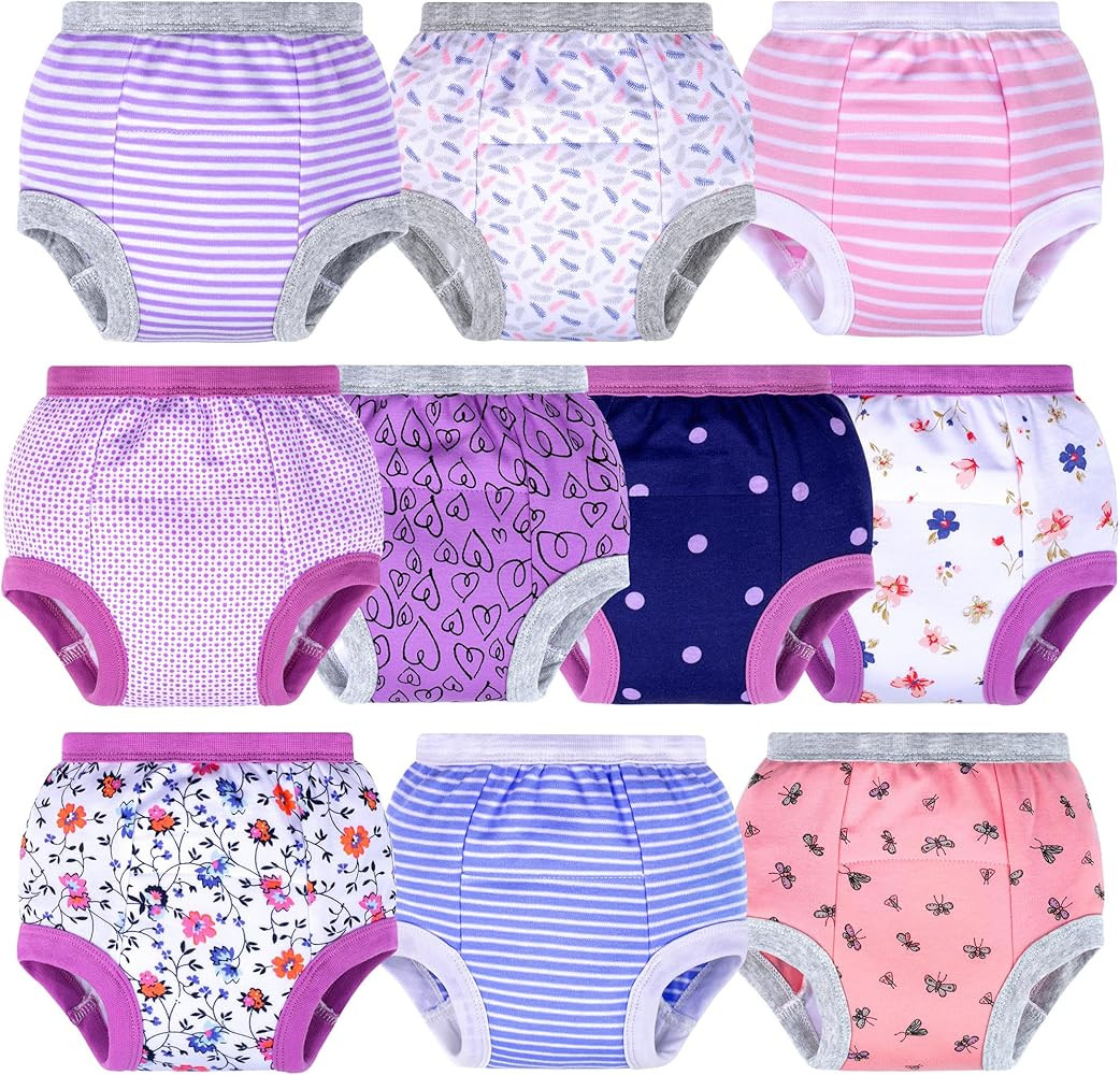 BIG ELEPHANT Potty Training Underwear - 10 Pack, 100% Cotton Absorbent Unisex Toddler Pee Pants f... | Amazon (US)