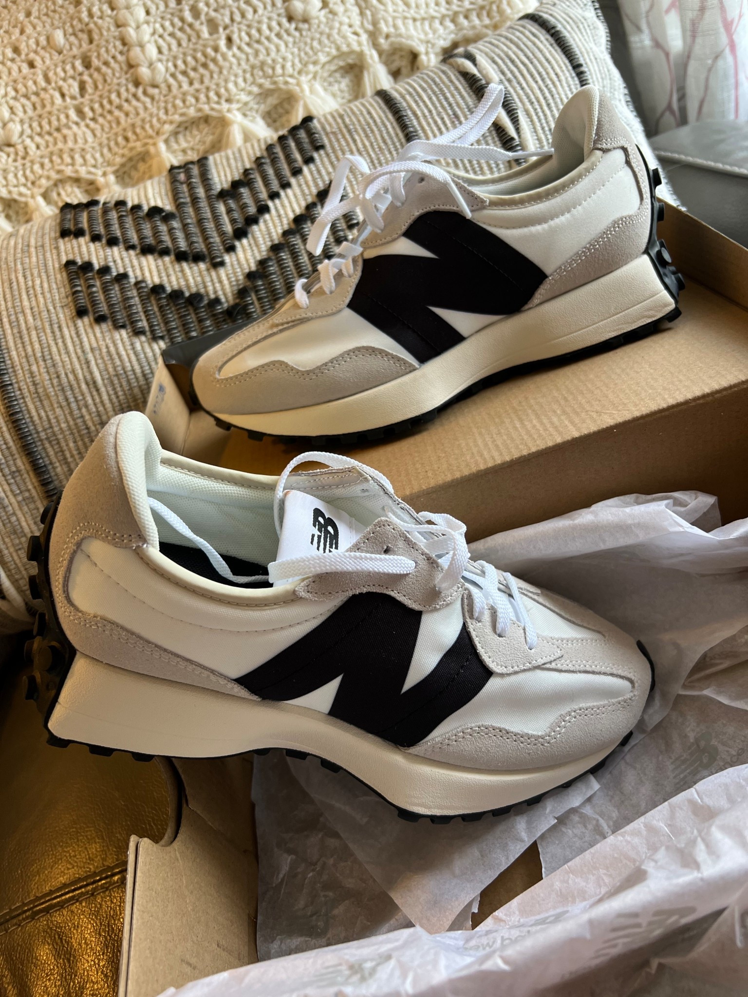 I am obsessed with these New Balance sneakers I ordered from J. Crew. Perfect for all my fall casual outfits. They run small, so I recommend ordering a half size up. I typically wear an 8.5. These are a size 9  

#LTKShoeCrush #LTKActive #LTKStyleTip