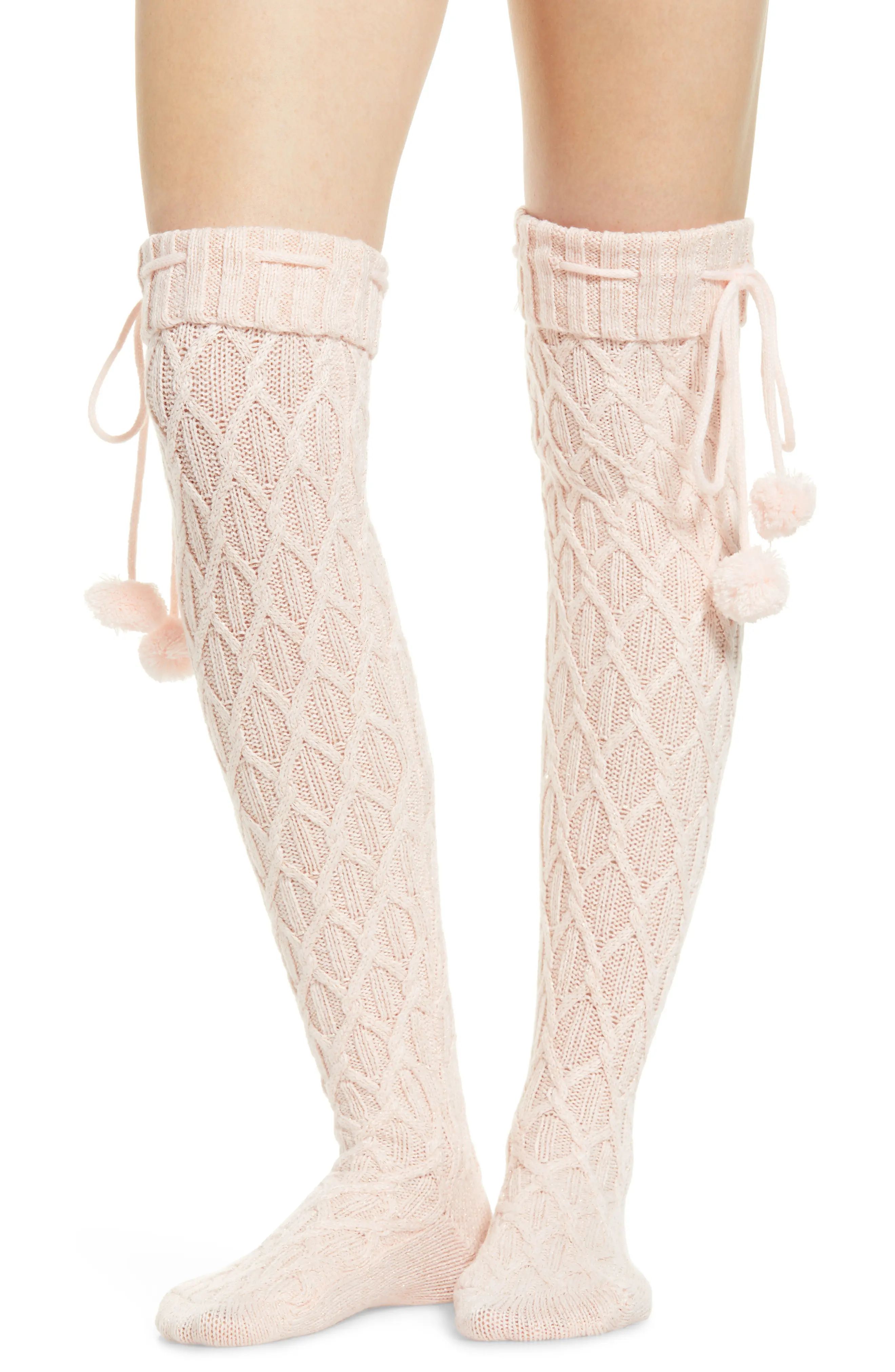 UGG® Sparkle Cable Knit Over the Knee Socks | Nordstrom