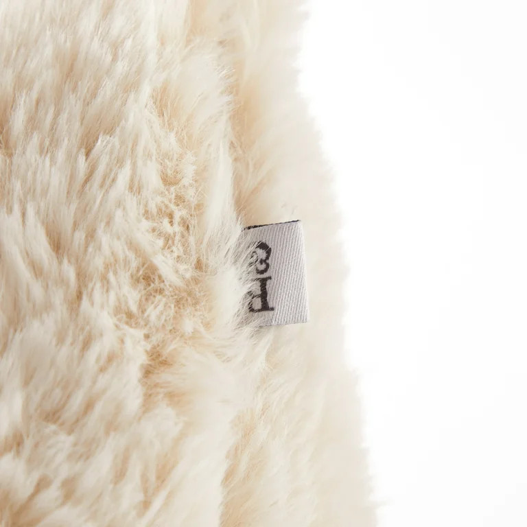 Better Homes & Garden 2pk Faux Tip Dyed Fur Decorative Pillows,  20" x 20" Beige | Walmart (US)