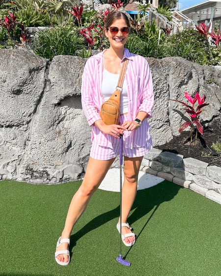 Always bummed when spring break is over but it’s as warm in Minnesota this weekend as it was in Florida when we were there 2 weeks ago so this girl isn’t complaining 🙃I wore the comfiest striped set mini golfing on our trip and the shorts are on sale for $12 today only!

#LTKfindsunder50 #LTKsalealert #LTKSeasonal