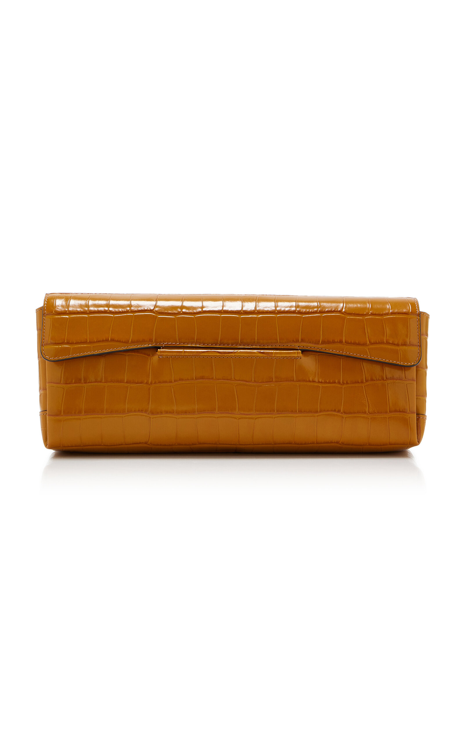 The Soft Croc-Embossed Leather T-Clutch | Moda Operandi (Global)