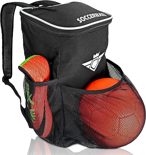 Soccer Backpack with Ball Holder Compartment - for Boys & Girls | Bag Fits All Soccer Equipment &... | Amazon (US)