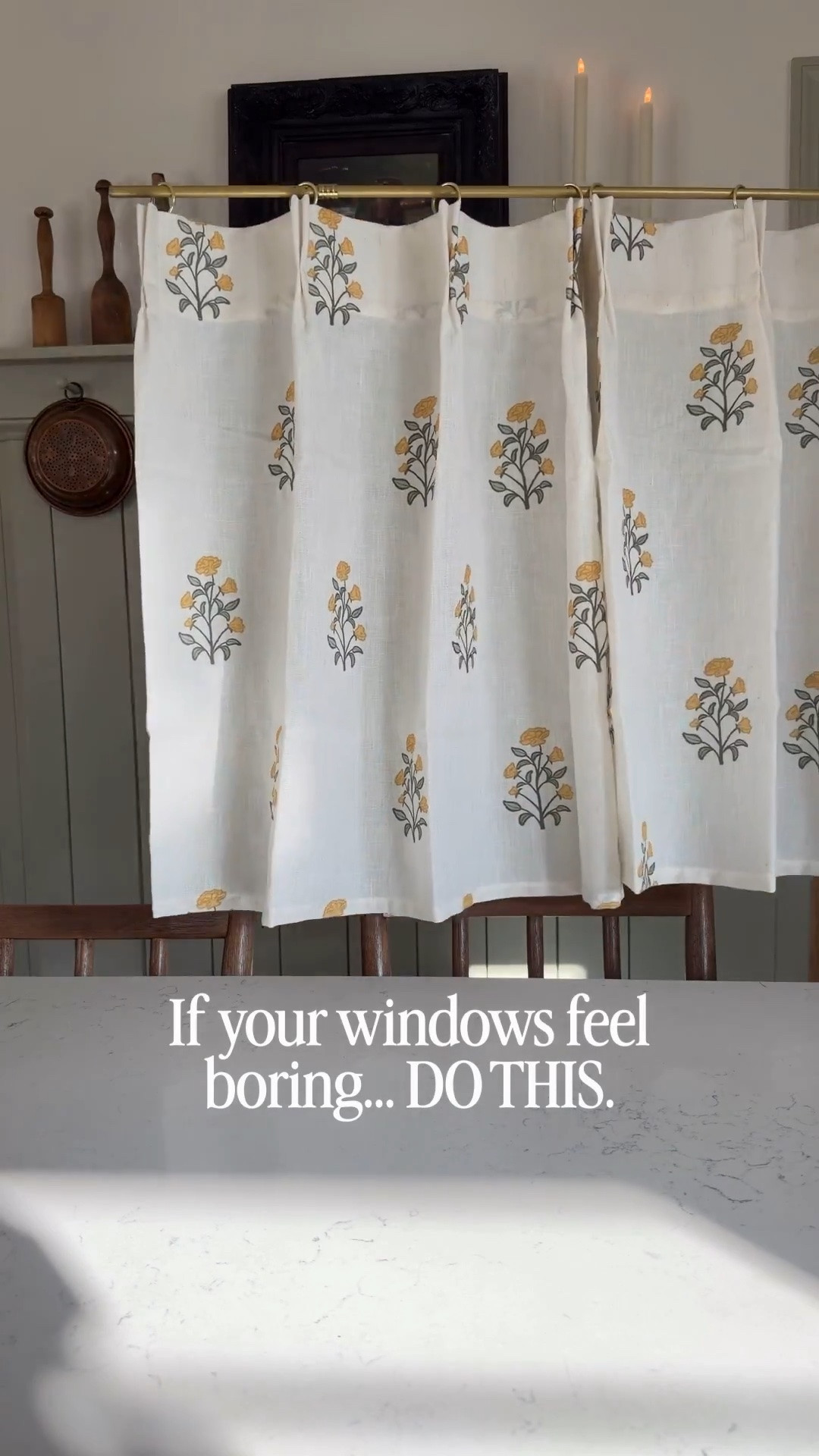 If your windows are feeling a little plain, this is such an easy way to add charm, privacy, and cozy cottage character. 

I’ve linked everything I used, including the curtains, curtain rods, the tool I used to cut the rods to size, and a few other kitchen favorites.

#LTKHome #LTKSaleAlert