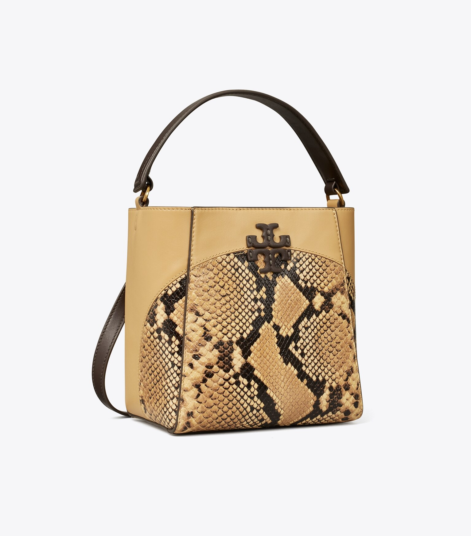 SMALL MCGRAW SNAKE EMBOSSED BUCKET BAG | Tory Burch (US)