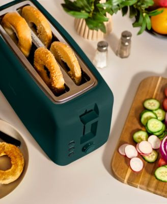 Bella 4-Slice Wide-Slot Slim Toaster, Forest Green - Macy's | Macy's