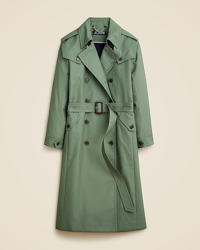 Petite double-breasted trench coat | J. Crew US