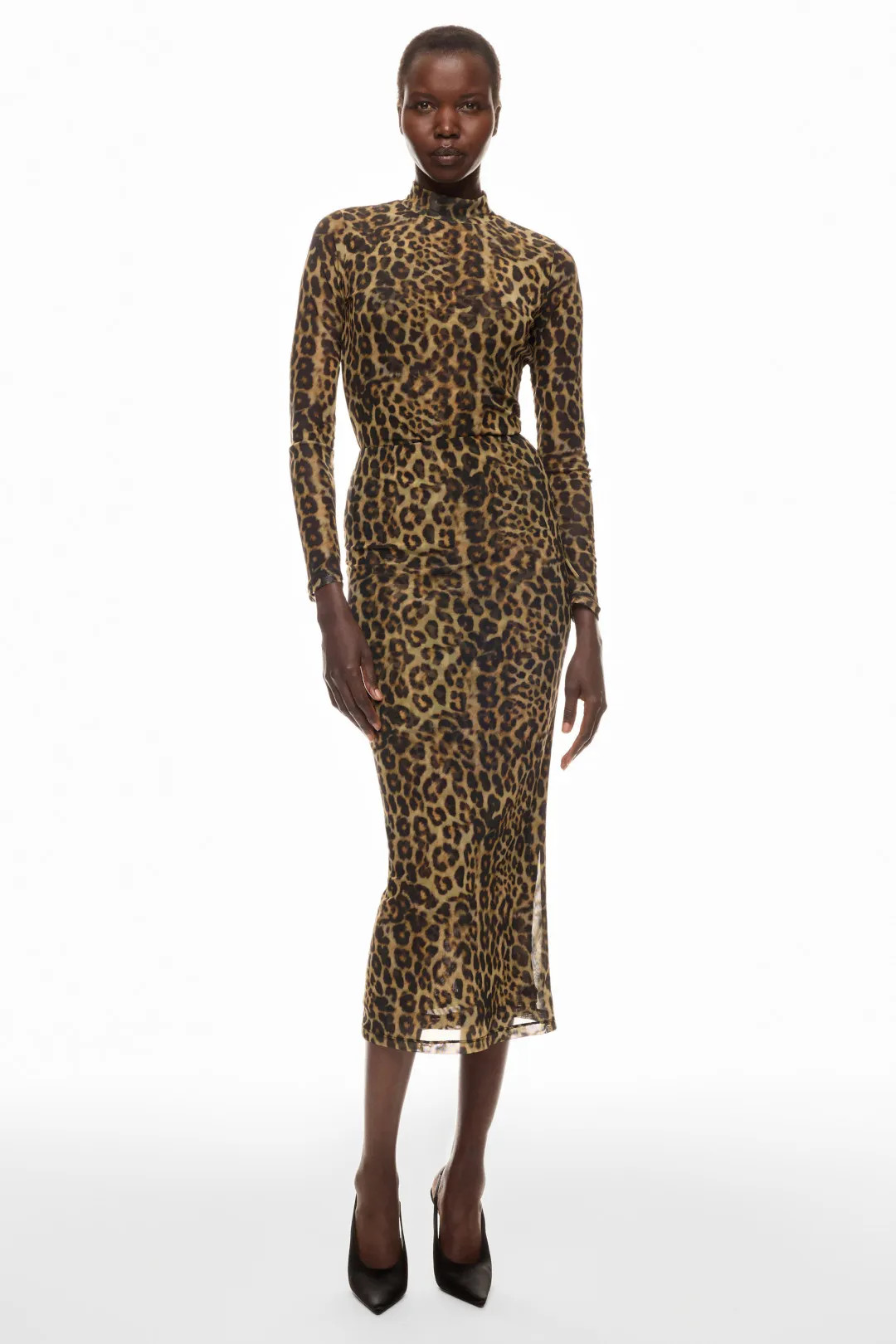Ronny Kobo x RTR Leopard Print Mesh Top | Rent the Runway