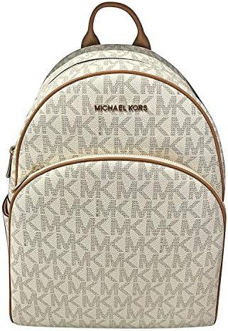 MICHAEL Michael Kors Abbey Jet Set Large Leather Backpack (Vanilla) | Amazon (US)