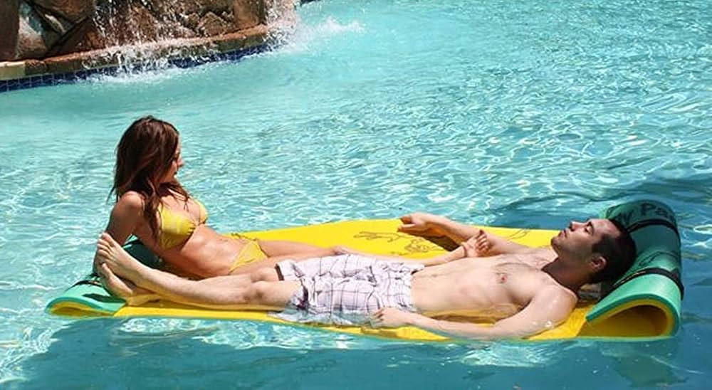 Aqua Lily Pad Tadpole Floating Pool Mat (Foam Mattress Lounger) Water Float Includes Pillow Strap... | Amazon (US)