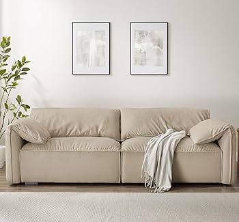 94.5" Oversized Loveseat Sofa，Contemporary Deluxe Comfort Sectional Sofa Couch Set, Down Filled... | Amazon (US)