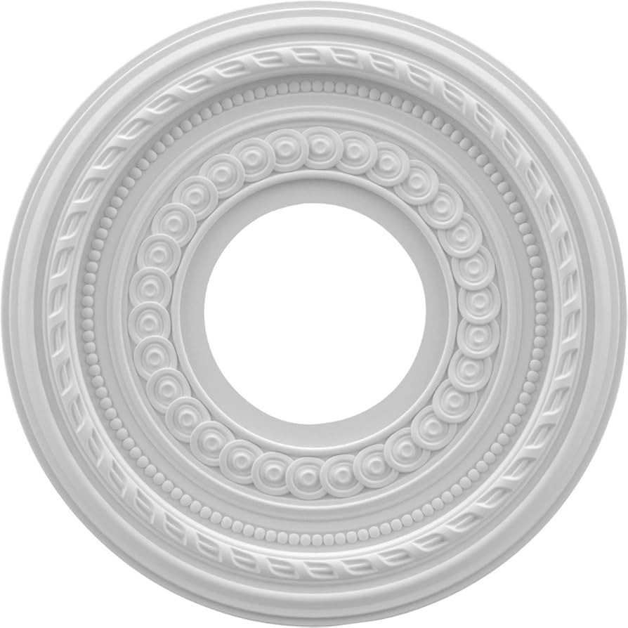 Ekena Millwork CMP10CO Cole Ceiling Medallion, 10"OD x 3 1/2"ID x 3/4"P, Unfinished | Amazon (US)