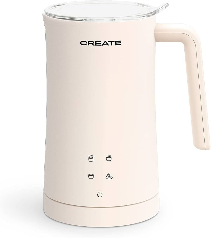 CREATE / MILK FROTHER / Espumador y vaporizador de leche eléctrico Blanco Roto / Espumador Leche... | Amazon (ES)