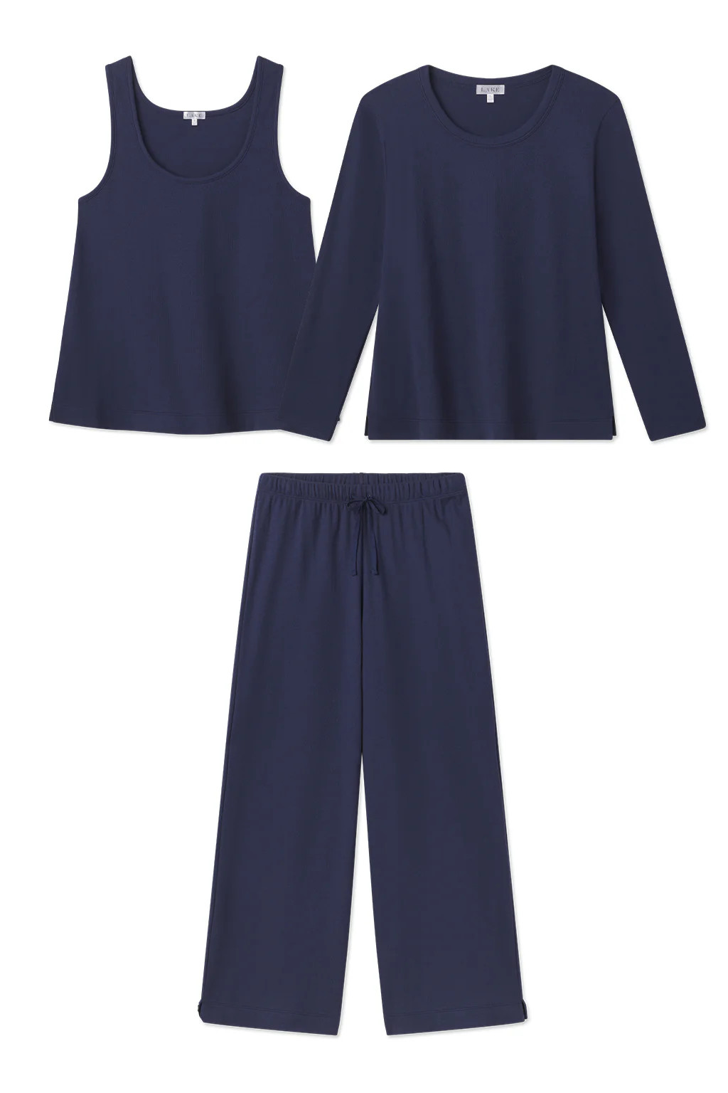 Pointelle Pants Bundle in English Navy | Lake Pajamas