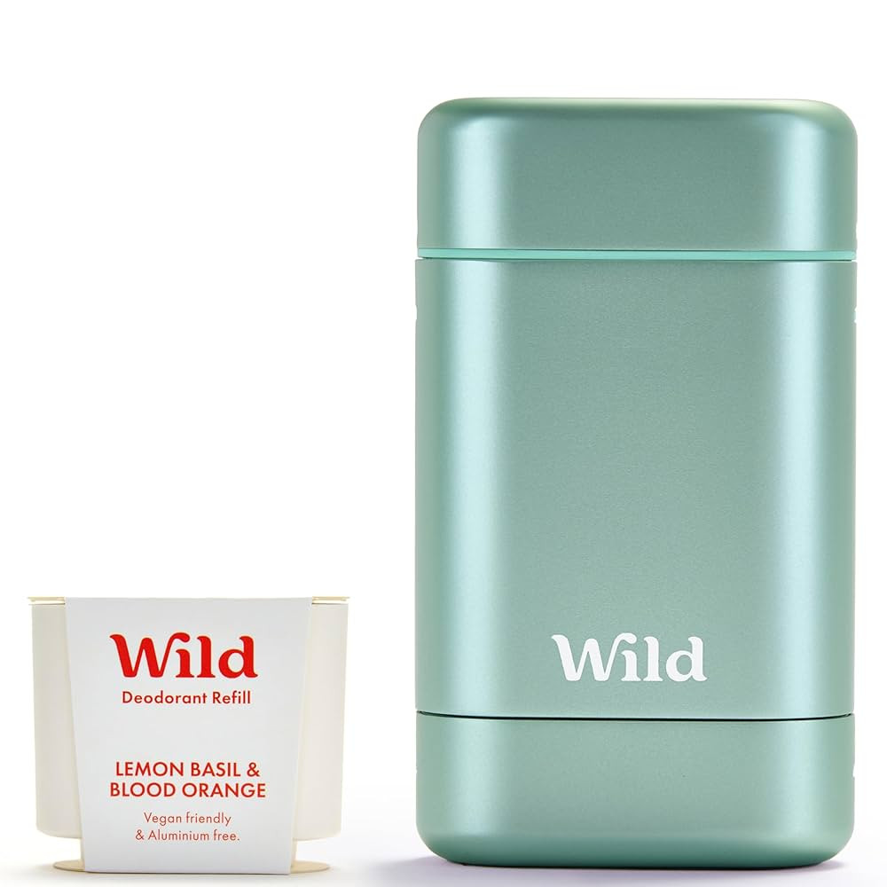 Wild - Refillable Deodorant Starter Kit with Aqua Case and Lemon Basil & Blood Orange Scented Ref... | Amazon (US)